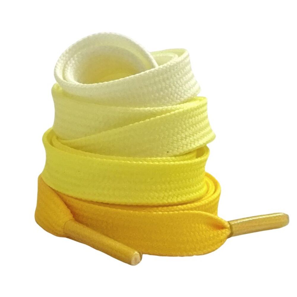 Colorful Gradient Shoelaces Flat Shoestring 1 Pair 95cm/37.40" Canary Yellow